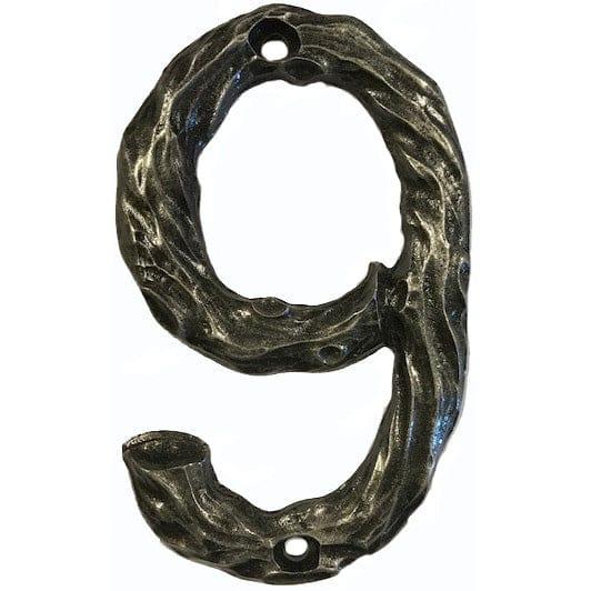 LHN9-P Log House Number 9, Pewter, 1 piece